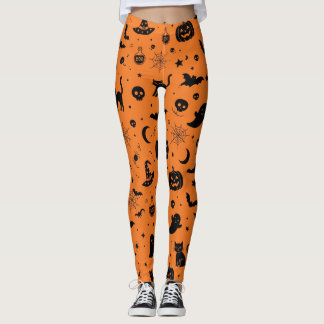 Halloween Gruselige Icons Leggings