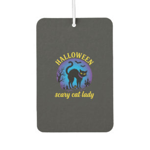 Halloween Gruselige Katzenlady Schwarze Katze Autolufterfrischer