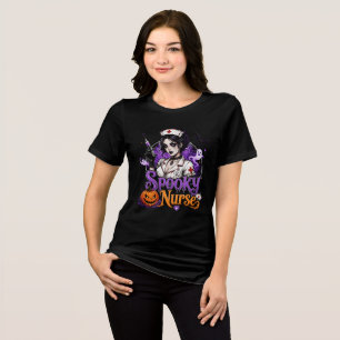 Halloween Gruselige Krankenschwester Tri-Blend Shirt