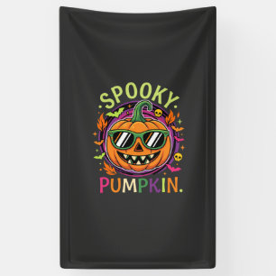 Halloween Gruselige Kürbis Sonnenbrille Vektor Banner