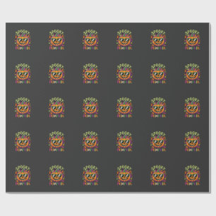 Halloween Gruselige Kürbis Sonnenbrille Vektor Geschenkpapier