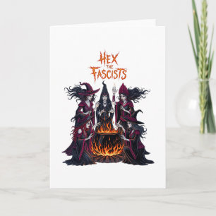 Halloween Gruselige Liberale Hexe Anti Trump 1 Karte