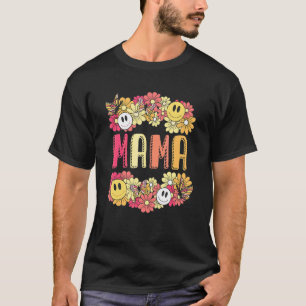 Halloween Gruselige Mama 60er 70 Hippie Blumen Hal T-Shirt