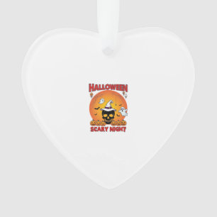 Halloween Gruselige Nacht Totenkopf Hexenhut Kürbi Ornament