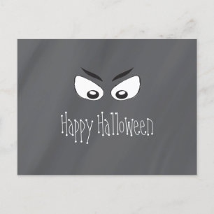 Halloween Gruselige Schwarz-Weiße Schreckliche Aug Postkarte