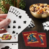 Halloween Gruselige Stimmung: Süßes oder Saures Sk Spielkarten (In Situ)