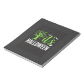 Halloween Gruseliger Baum Fledermäuse Vektor Desig Notizblock (Rotiert)