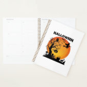 Halloween Gruseliger Baum Fliegende Hexe Orange Mo Planer (Anzeige)