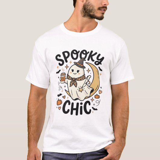 Halloween Gruseliger Chic Geist T-Shirt (Vorderseite)