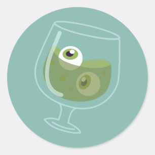 Halloween gruseliger Cocktail Augäpfel spooky Auge Runder Aufkleber