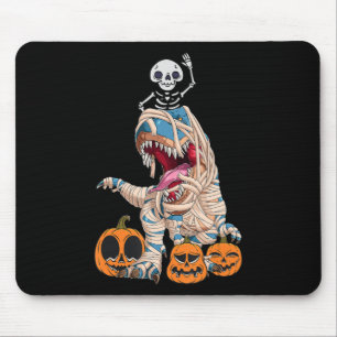 Halloween Gruseliger Dinosaurier-Skelett Mousepad