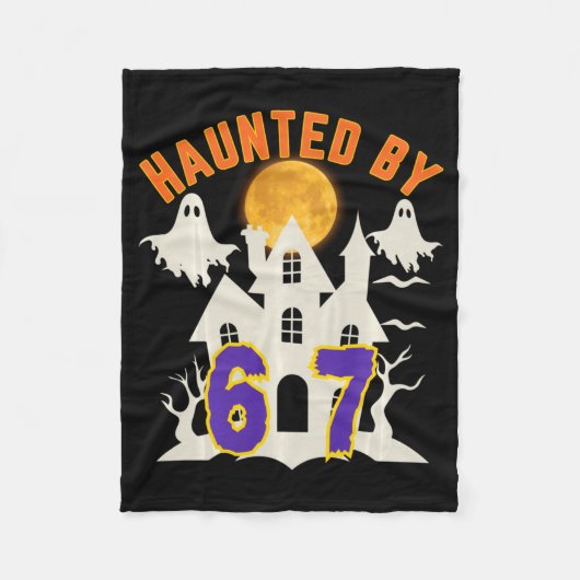 Halloween Gruseliger Geist 67 Sechs Sieben Meme Fleecedecke (Vorderseite)