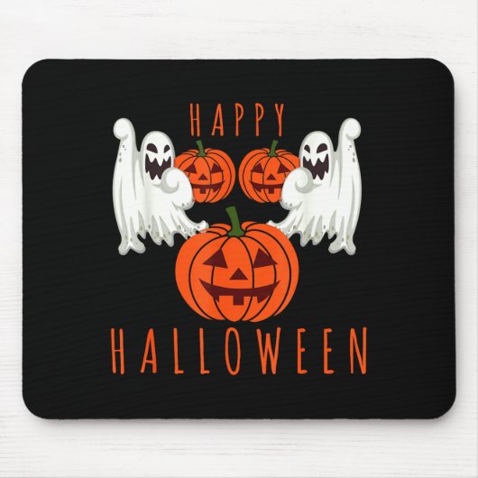 Halloween gruseliger Geist Kürbis Mousepad (Vorne)