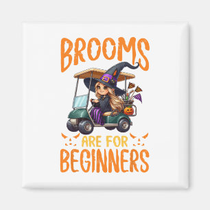 Halloween Gruseliger Hexen Golfwagen Magnet