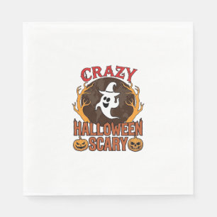 Halloween Gruseliger Kürbis Retro Gravur Textur_1 Serviette