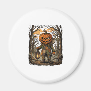 Halloween Gruseliger Kürbis Vogelscheuche Laterne  Magnet