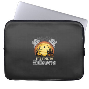 Halloween Gruseliger Mond Geister und Friedhof Vek Laptopschutzhülle