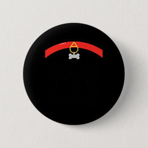 Halloween Gruseliger Pfotenabdruck Halsband-Knoche Button