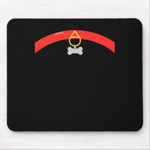 Halloween Gruseliger Pfotenabdruck Halsband-Knoche Mousepad