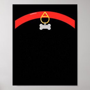 Halloween Gruseliger Pfotenabdruck Halsband-Knoche Poster