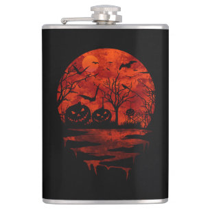 HALLOWEEN GRUSELIGER ROTER MOND FLACHMANN
