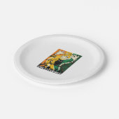 Halloween Gruseliger Schwarzer Eulen-Geister-Fried Pappteller (Schrägansicht)