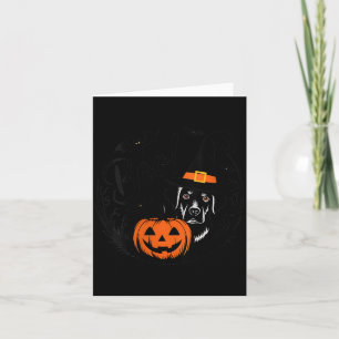 Halloween Gruseliger Schwarzer Labrador Retriever Karte