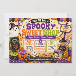 Halloween Gruseliger Süßigkeitenladen Einladung