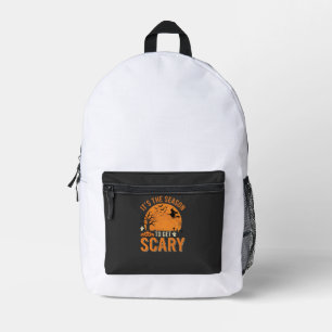 Halloween Gruseliger Verlassener Schloss Vektor Bedruckter Rucksack
