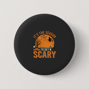 Halloween Gruseliger Verlassener Schloss Vektor Button