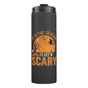 Halloween Gruseliger Verlassener Schloss Vektor Thermosbecher