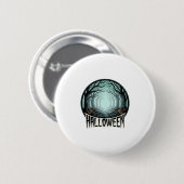 Halloween Gruseliger Wald Vintage Gravur Design_1 Button (Vorne & Hinten)