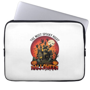 Halloween Gruseligste Nacht Spukhaus Geister P Laptopschutzhülle