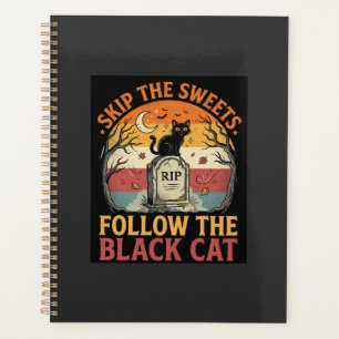 Halloween Gruselkatze Schwarze Katze Unfug Planer