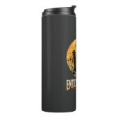 Halloween Gruselmond Warnung Thermosbecher (Nach links gedreht)
