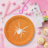 Halloween Gruselspinne Muster Pappteller (Party)