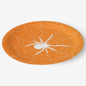 Halloween Gruselspinne Muster Pappteller (Schrägansicht)