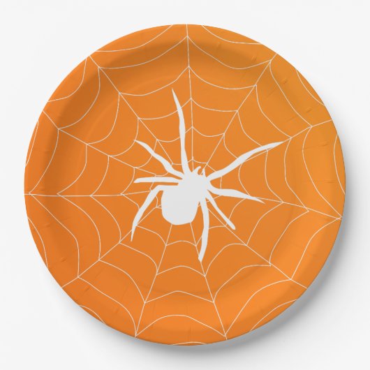 Halloween Gruselspinne Muster Pappteller (Vorderseite)