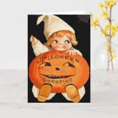 Halloween-Gruß Karte (Gelbe Blume)