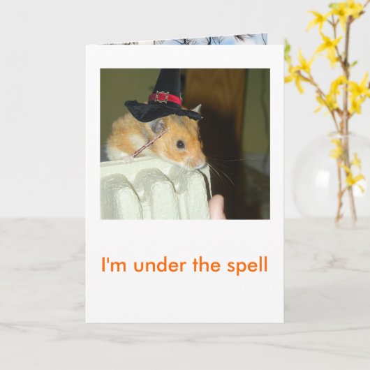 Halloween-Gruß-Karte 1 Karte (Gelbe Blume)