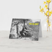 Halloween-Gruß-Karte - grimmiger Sensenmann-Stich Karte (Gelbe Blume)