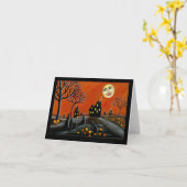 Halloween, Gruß, Karte, Hexen, Kürbislaterne Karte (Gelbe Blume)