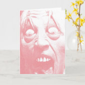 Halloween-Gruß-Karten-Zombie-Gesicht Karte (Gelbe Blume)