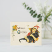 Halloween-Gruß Postkarte (Stehend Vorderseite)