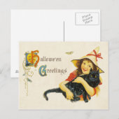 Halloween-Gruß Postkarte (Vorne/Hinten)
