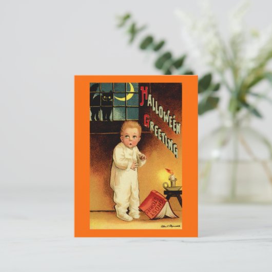 Halloween Gruß Postkarte (Stehend Vorderseite)