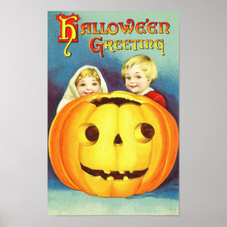 Halloween Gruß Vintage Poster