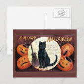 Halloween Gruß von Ellen Clapsaddle Postkarte (Vorne/Hinten)
