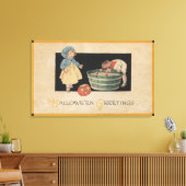 Halloween GrußBobbing für Äpfel Leinwanddruck (Insitu (Wohnzimmer))