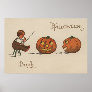 Halloween Grußbuch Poster
